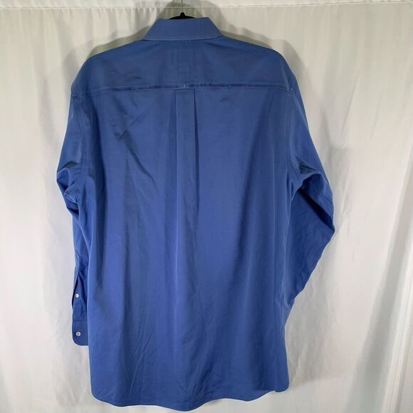 Jos A Bank Traveler Collection Shirt Men's 16 32 Blue Button Up Long Sleeve - Picture 5 of 6